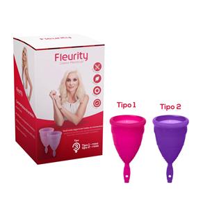 Coletor Menstrual Fleurity Tipo 3 Kit Composto por um Coletor do Tipo 1 e um do Tipo 2 ..