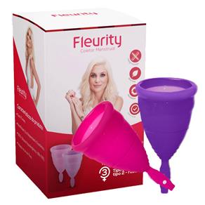 Coletor Menstrual Interno Fleurity Tipo 3 25ml e 28ml 2 Unidades