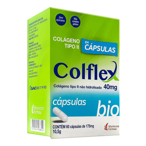 Colflex Bio Colágeno 40mg C/ 60 Cápsulas