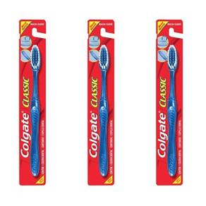 Colgate Classic Escova Dental Média - Kit com 03