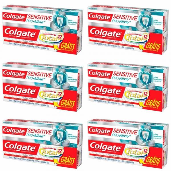 Colgate Creme Dental Pro Alivio + Total 12 (Kit C/06)