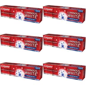 Colgate Luminous Instant White Creme Dental 70g - Kit com 06