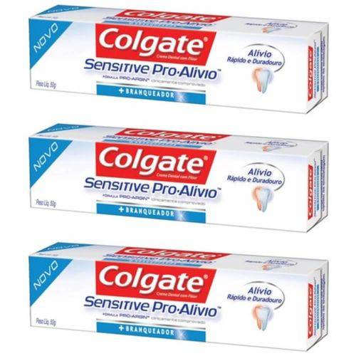 Colgate Pro Alivio Branqueador Creme Dental 50g (kit C/03)