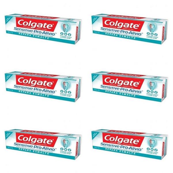 Colgate Sensitive Pro Alivio Creme Dental Repara Esmalte 110g (Kit C/06)