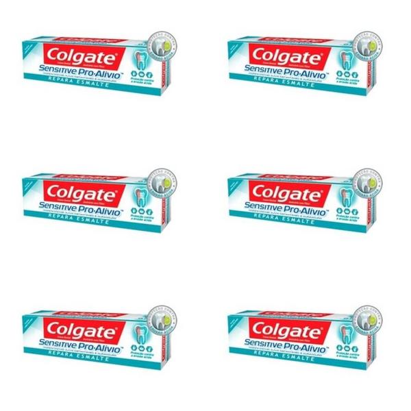 Colgate Sensitive Pro Alivio Creme Dental Repara Esmalte 50g (Kit C/06)