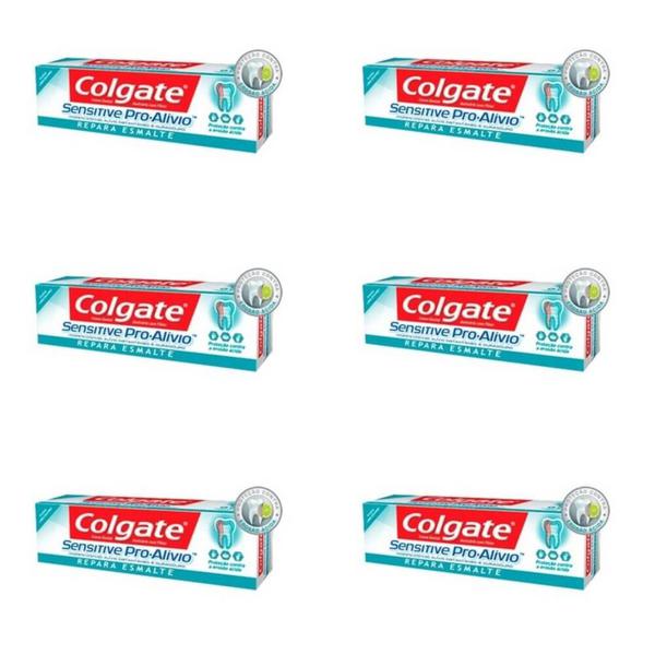 Colgate Sensitive Pro Alivio Creme Dental Repara Esmalte 50g (Kit C/06)