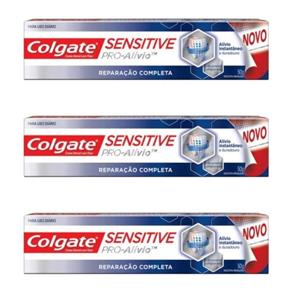 Colgate Sensitive Pro Alivio Creme Dental Reparação Completa 50g - Kit com 03