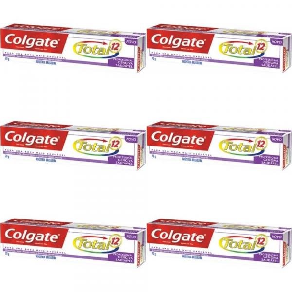 Colgate Total 12 Gengiva Saudável Creme Dental 70g (Kit C/06)