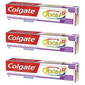 Colgate Total 12 Gengiva Saudável Creme Dental 70g - Kit com 03