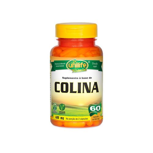 Colina Vitamina B8 800mg - Unilife - 60 Cápsulas