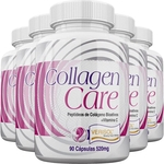 Collagen Care Colágeno Tipo 1 Bioativo Verisol + Vitamina C - 05 Potes