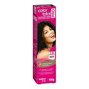 Color Total Pro Salon Line Coloração Creme - 2.0 Preto