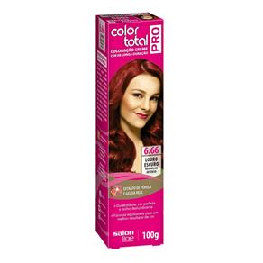 Color Total Pro Salon Line Coloração Creme - 6.66 Louro Escuro Vermelho Intenso