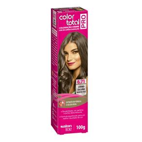 Color Total Pro Salon Line Coloração Creme - 6.71 Louro Escuro Marrom Frio