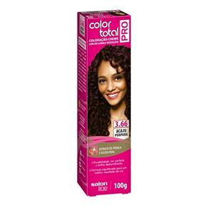 Color Total Pro Salon Line Coloração Creme - 3.66 Acajú Púrpura