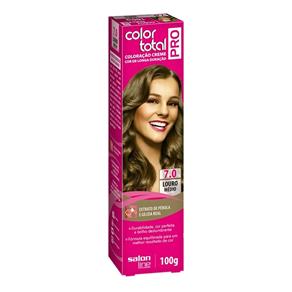 Color Total Pro Salon Line Coloração Creme - 7.0 Louro Médio