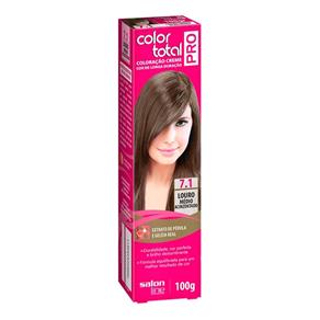 Color Total Pro Salon Line Coloração Creme - 7.1 Louro Médio Acinzentado