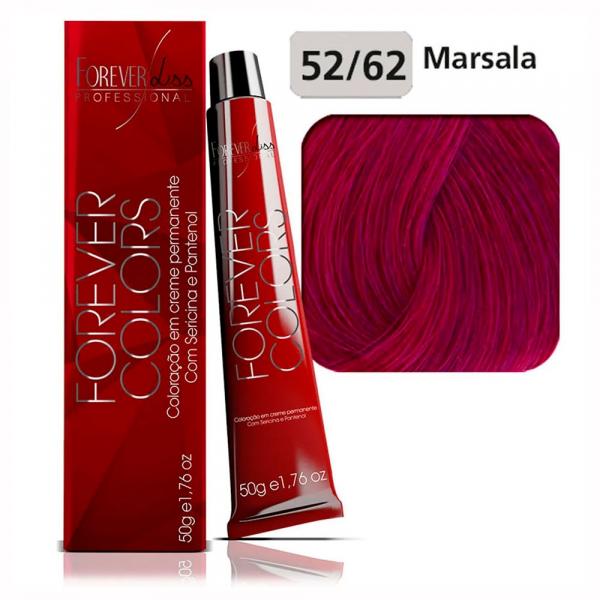 Coloração 52-62 Marsala Vermelho Especial Forever Colors 50g - Forever Liss