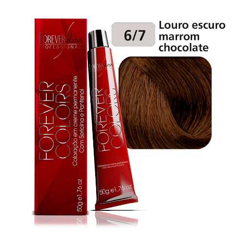 Coloração 6-7 Louro Escuro Marrom Chocolate Forever Liss Colors