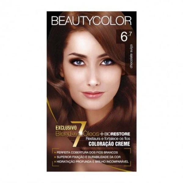 Coloração Beauty Color 6,7 Chocolate Suiço - Beautycolor