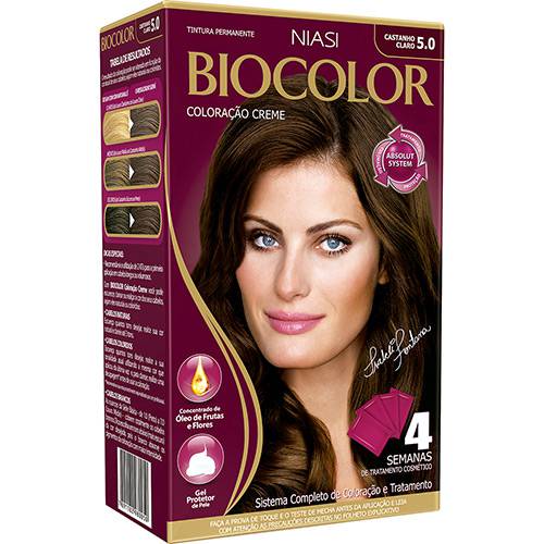 Coloração Biocolor Kit Castanho Claro 5.0 239g