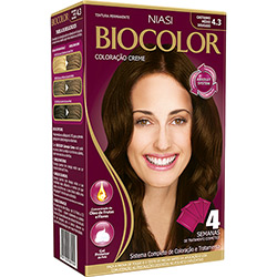Coloração Biocolor Kit Castanho Médio Dourado 4.3