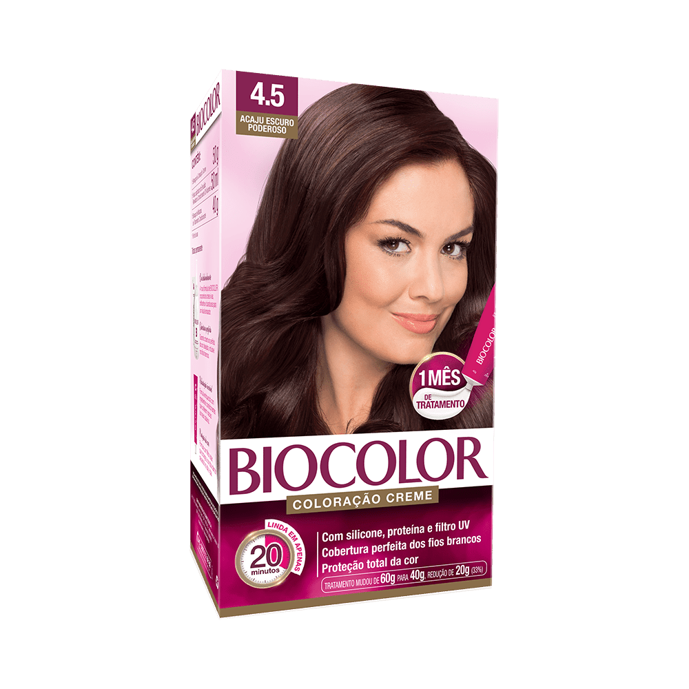 Coloração Biocolor Kit Creme 4.5 Acaju Escuro