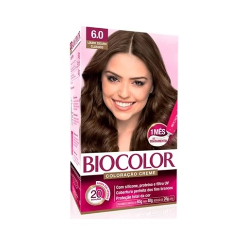 Coloração Biocolor Kit Creme 6.0 Louro Escuro