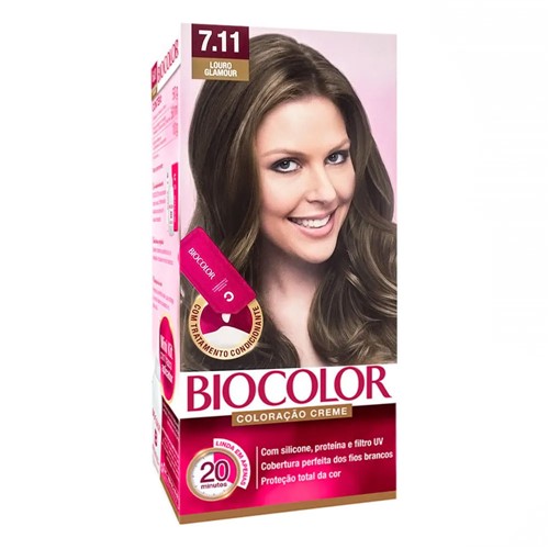 Coloração Biocolor Kit Creme 7.11 Louro Glam