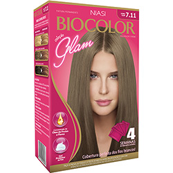 Coloração Biocolor Kit Louro Glam 7.11 245g