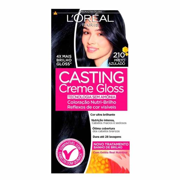 Coloração Casting Creme Gloss 210 Preto Azulado - Lnulloréal