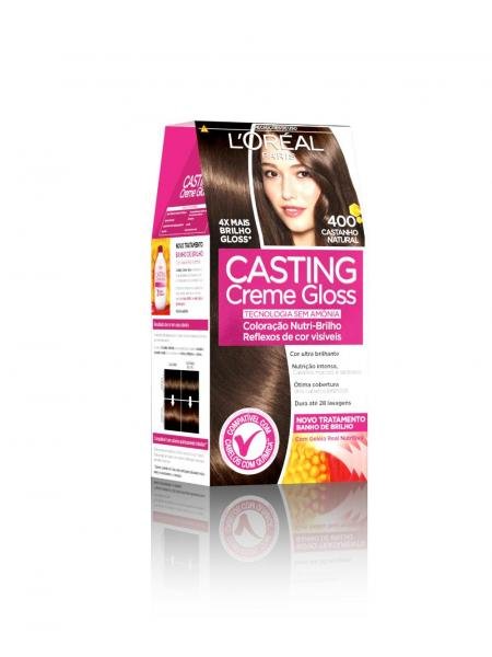 Coloração Casting Creme Gloss L'Oréal 400 Castanho Natural - LOréal Paris