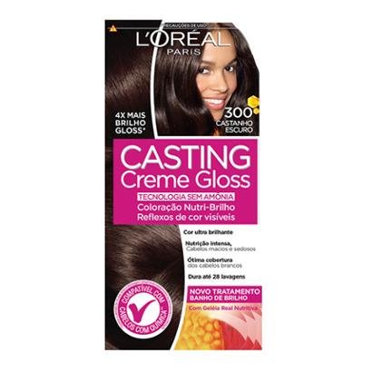Coloração Casting Creme Gloss L'Oréal Paris 300 Castanho Escuro