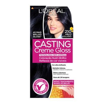 Coloração Casting Creme Gloss L'Oréal Paris 210 Preto Azulado