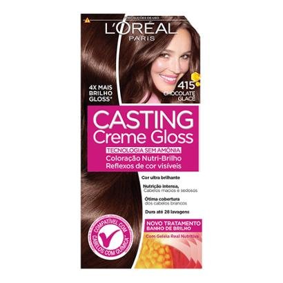 Coloração Casting Creme Gloss L'Oréal Paris 415 Chocolate Glacê