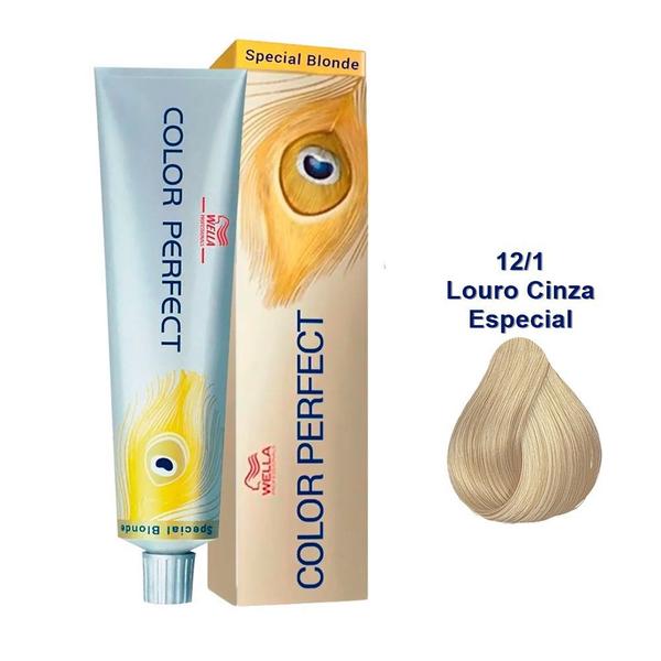 Coloração Clareadora Wella Professionals Color Perfect Special Blond 12/1 Louro Cinza Especial 58g/6