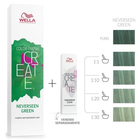 Coloração Color Fresh Create Neverseen Green - Semipermanente 60G - Wella Professionals
