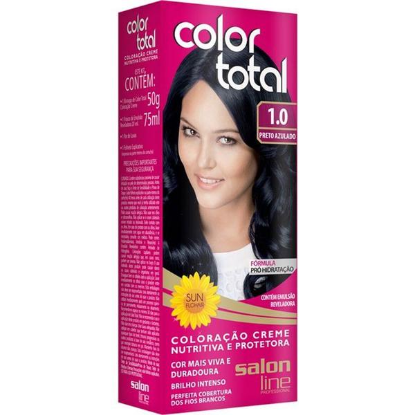 Coloração Color Total 1.0 Preto Azulado - Salon Line