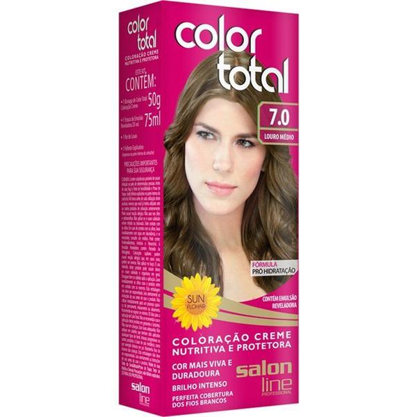Coloração Color Total 7.0 Louro Médio - Salon Line