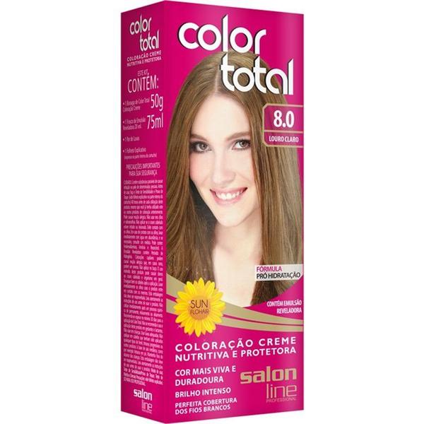 Coloração Color Total 8.0 Louro Claro - Salon Line Cosmético