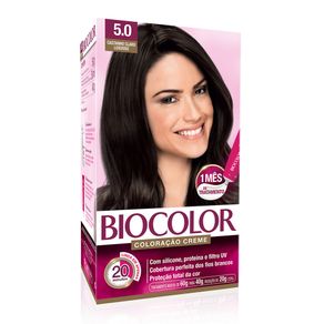 Coloração Creme Biocolor Kit Beleza Absoluta Castanho Claro Luxuoso 5.0