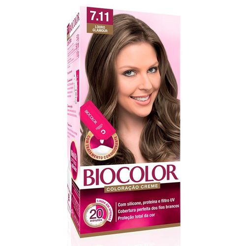 Coloração Creme Biocolor Mini - Louro Glamour 7.11