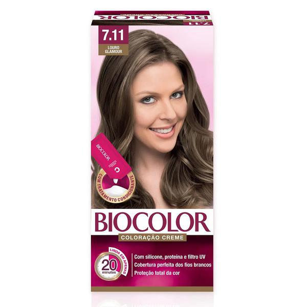Coloração Creme Biocolor Mini - Louro Glamour 7.11