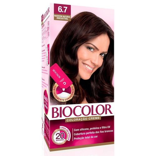 Coloração Creme Biocolor Mini - Marrom Natural Irresistível 6.7