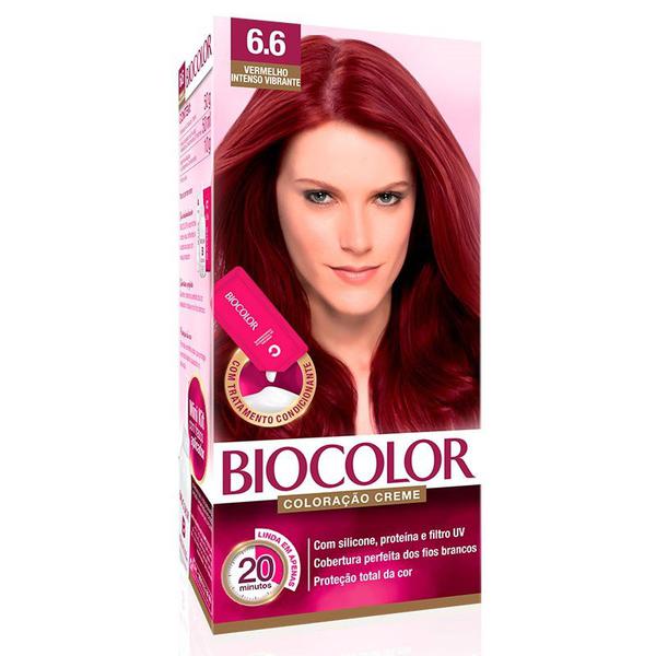 Coloração Creme Biocolor Mini - Vermelho Intenso Vibrante 6.6
