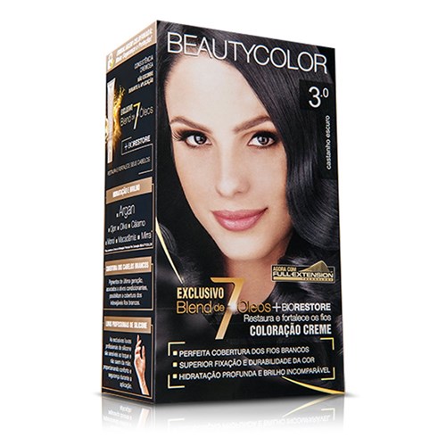 Coloração Creme Castanho Escuro 3.0 - Beautycolor
