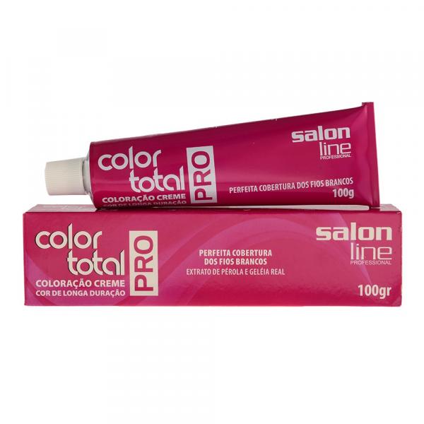Coloração Creme Color Total Pro N 1.0 Preto Azulado 100g - Salon Line