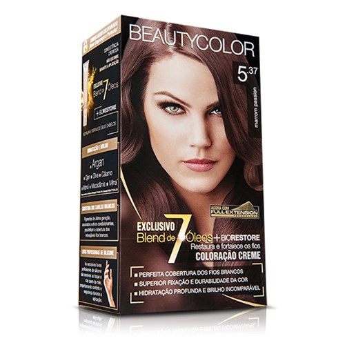 Coloração Creme Marron Passion 5.37 - Beautycolor