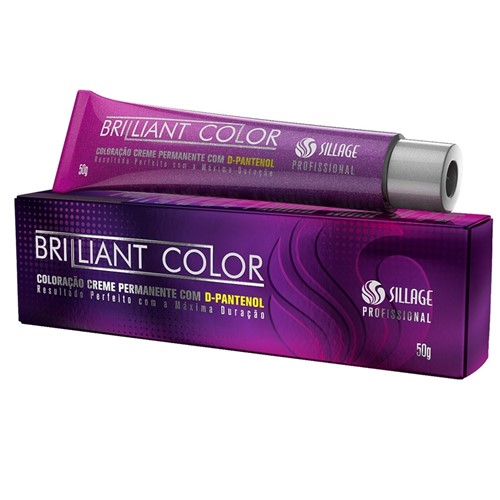 Coloração Creme para Cabelo Sillage Brilliant Color 0.2 Corretor Violeta - Kanui