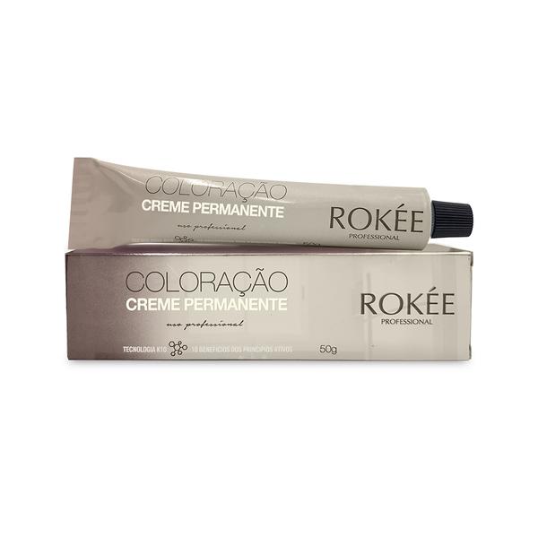 Coloração Creme Permanente ROKÈE Professional 50g - Corretor Cinza 0.1 - Tintura Rokee